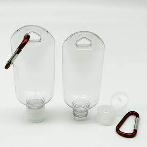 Botella PET de 60ml con Clip de Metal, embalaje con forma de cilindro portátil para desinfectante de manos, champú, crema, tapón de rosca, cuentagotas para viajes - Product Image 1