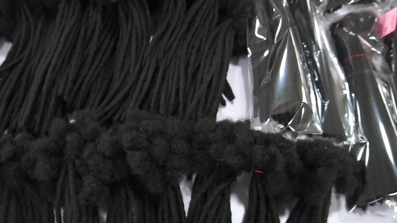 KAKA New Style Brazilian Hair Dreadlocks Extensions 100% Remy Human Hair Hair Weaving Handmade Crochet Interlock Loc Extension Detail Section 1