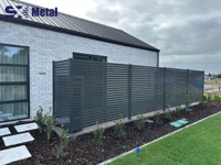 Panneau de clôture de jardin en métal, écrans de sécurité et d'intimité, portail à lamelles, clôture décorative en aluminium pour chantier de construction résidentiel
