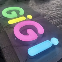 Letras de Canal LED Iluminadas de Acrílico Cristalino 3D a Prueba de Agua Personalizadas, de Acero Inoxidable, para Publicidad en Exteriores