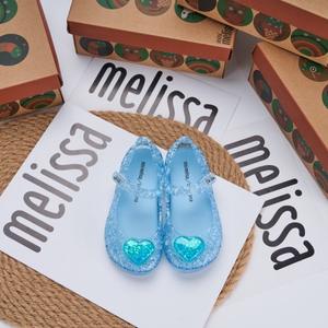 <span class=keywords><strong>Sandales</strong></span> d'été HZBC pour filles, modèle Princesse <span class=keywords><strong>Melissa</strong></span>, avec cristaux, style Elsa, en gelée, pour la plage, fermeture Velcro, semelle extérieure en PVC, pour enfants - Product Image 5
