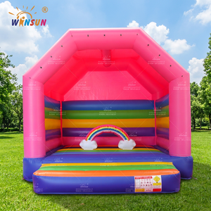 บ้านลมเด้งดึ๋ง WINSUN สีรุ้งแบบกำหนดเองได้ พร้อมแทรมโพลีนในตัว - ได้รับมาตรฐาน CE ปลอดสารตะกั่ว ทนไฟ กันน้ำ ติดตั้งง่าย - Product Image 1