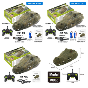 V002 RC Crocodile Boat 2.4G <b>Remote</b> <b>Control</b> Alligator Head Prank Boat Waterproof Speed Boat Toy for Pool Pond - Product Image 3