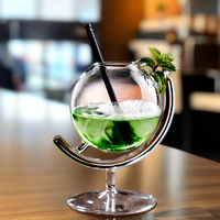 Tasse d'affaires ronde en verre borosilicate de 330 ml en forme de carte avec couvercle pour thé aux perles, café et jus – Design écologique soufflé à la main