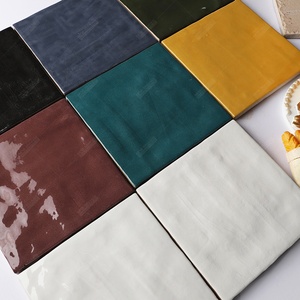 Azulejo Cuadrado de Cerámica Brillante de Color Sólido de 5x5 Pulgadas, Hecho a Mano, para Revestimiento de Cocina, Baño y Paredes, Precio de Fábrica Económico - Product Image 1