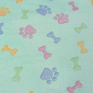 Bù đắp in xương <span class=keywords><strong>Paw</strong></span> in mô hình 100% polyester hai mặt flannel Fleece vải cho nhà hàng dệt may - Product Image 4