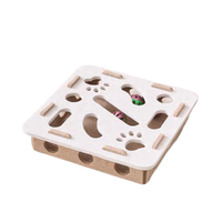 Vente en gros de feutre carré vert Amuse chats boîte jouets interaction auto-soulageant ennui durable planche à gratter jouets pour animaux de compagnie