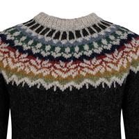 Pull-over en laine islandaise pour femmes personnalisé Oem & odm hiver col rond épais jacquard intarsia tricot