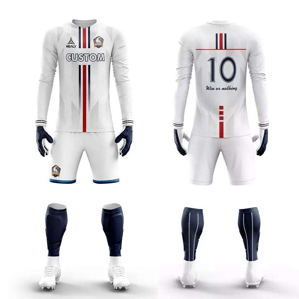 custom brand goalkeeper uniform set goalkeeper training equipment football wear kit jersey long sleeve