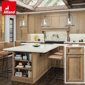 Armoires de <span class=keywords><strong>cuisine</strong></span> Alland en chêne naturel avec quincaillerie à fermeture douce, meubles de <span class=keywords><strong>cuisine</strong></span> modernes en bois massif pour la rénovation de la <span class=keywords><strong>cuisine</strong></span> à domicile - Product Image 3
