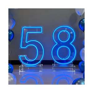 Lettres lumineuses « Marry Me », 4 pieds, néon, grand acrylique, 0-9, numéro géant, néon personnalisé, décoration de fête, accessoire de Noël - Product Image 6