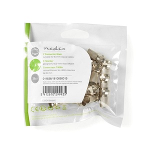 Conector coaxial macho de 7,5 mm F para cables, paquete de 25 piezas - Product Image 3