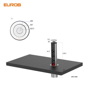 Presa a scomparsa manuale da tavolo a scomparsa da cucina a scomparsa prese USB per estensione nascosta IP44 livello UK Standard EU - Product Image 3