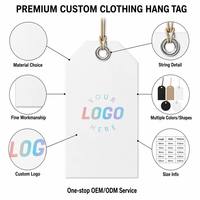 Etiquetas colgantes personalizadas con forma de sombrilla para ropa, etiquetas de precio con logotipo, etiquetas de papel de lujo para zapatillas, vaqueros y ropa.