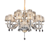 Lustre en cristal de style européen moderne, luminaire en fer de style français de luxe pour salon, hôtel, éclairage décoratif