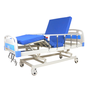 <span class=keywords><strong>Lit</strong></span> médical manuel à 3 manivelles à faible coût pour soins à domicile et hôpital, réglable en hauteur, 3 fonctions, capacité de 150 kg, certifié CE, garantie 3 ans - Product Image 1