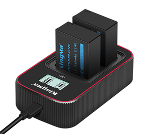 KingMa 1140mah NP-W126 chargeur de batterie numérique Lithium-ion de remplacement pour <span class=keywords><strong>Fujifilm</strong></span> X-t1 X-e1 Xh1xt30 <span class=keywords><strong>Xt20</strong></span> - Product Image 4