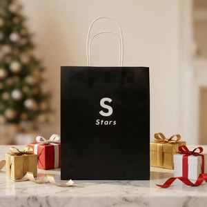 Bolsas de Compra de Papel Kraft Personalizadas Directas de Fábrica con Logotipo, Bolsas de Regalo de Lujo Ecológicas - Product Image 1