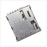 Connecteur de carte Nano SIM WECONN WL-SIM137-115 6PIN+1 H=1.37mm Push-Push avec interrupteur de détection, connecteur FPC personnalisable
