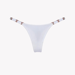 <span class=keywords><strong>Perizoma</strong></span> sexy a vita bassa in seta ghiaccio per donna, slip bikini a T con fibbia a V in metallo, lingerie sportiva traspirante - Product Image 5