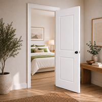 Porte intérieure pré-montée moderne en MDF moulé 30x80, apprêtée blanche, pour chambre à coucher, entrepôt américain