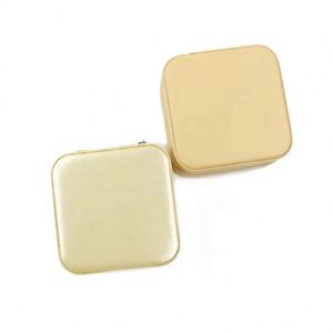 square Wholesale Girls Travel Portable Necklace Jewelry Storage Box Pu Leather Luxury Jewelry Box - Product Image 4