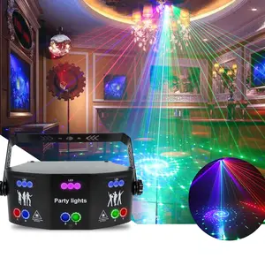 15 Ống Kính Led Đèn Laser Cho Phòng Trang Trí Chùm Chiếu Giáng Sinh Trang Trí Ánh Sáng Disco Đảng Uv Sạn Holiday Chiếu Sáng Đám Cưới Đèn