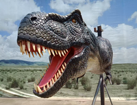 Sculpture de dinosaure géante en résine et fibre de verre, modèle 3D peint à la main, durable, pour exposition en musée, parc, jardin, décorations