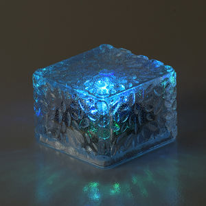 Luci colorate per gelato in mattoni a LED cubetti di ghiaccio decorativi ABS lampada da giardino a energia <span class=keywords><strong>solare</strong></span> da esterno impermeabile Multi colore - Product Image 2