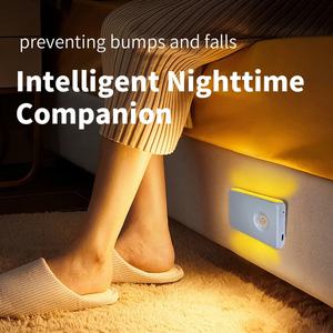 Lampe murale LED sans fil magnétique à détecteur de mouvement, rechargeable par USB, pour armoire, placard, escalier, cuisine, éclairage nocturne - Product Image 3