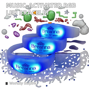 سوار سيليكون وامض مع تنشيط صوتي للحفلات الموسيقية وعيد الهالوين - Product Image 2