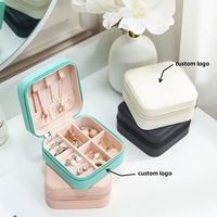 Boîte à bijoux de luxe en PU pour la vente en gros, étui de voyage en cuir pour bijoux, organisateur de bijoux de voyage