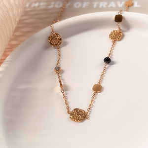 Collar con Colgante de Corazón de Acero Inoxidable con Baño de Oro de 18K, Engaste de Bisel, Joyería de Fiesta, Estilo Clavícula para Mujer - Product Image 2