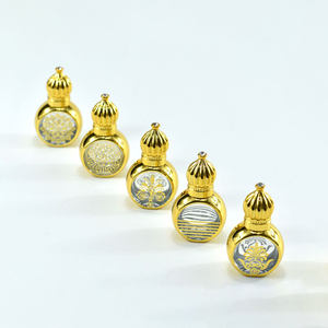 Custom Gold Glass <b>Perfume</b> Bottle 6ml Roller Seal Attar <b>Container</b> Cosmetic Packaging - Product Image 1