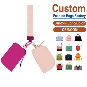 Bolsa de Muñeca Impermeable de Nailon, Monedero Pequeño Estilo Lulu, Bolsa con Cierre para Uso Diario - Product Image 1