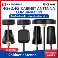 Antenne de cabinet combo 2x2 MIMO 2,4 GHz, base magnétique avec deux connecteurs RP-SMA pour routeur / passerelle / point d'accès MIMO