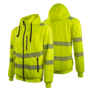 Veste en polaire <span class=keywords><strong>haute</strong></span> visibilité avec fermeture éclair pour les chantiers par <span class=keywords><strong>temps</strong></span> froid - Product Image 4