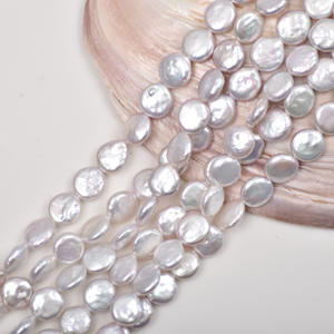 Perle d'eau douce naturelle blanche, forte et légère, de style baroque, presque ronde, 12 mm, pour la création de bijoux faits main - Product Image 4