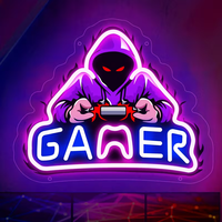 Lampu Neon LED Fleksibel Silikon Tahan Air IP67 untuk Dekorasi Dinding Ruang Game, Warnet, Bar, dan Seni Dinding Kustom