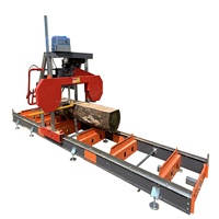 Scierie portative horizontale sur remorque, machine à scier à ruban pour bois, travail du bois automatique à vendre