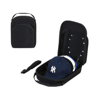 वाटरप्रूफ नायलॉन हार्ड वा बेसबॉल कैप मामले कंधे के स्ट्रैप स्टोर 6 कैप पूर्ण-ज़िप बंद यात्रा कैंपिंग - Product Image 4