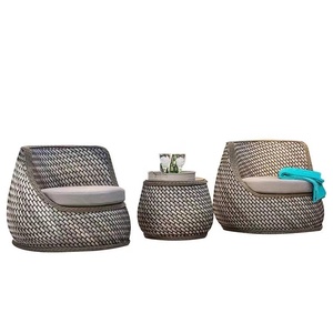 Modern Outdoor Furniture Woven Rope/Rattan Coffee Table Patio Hotel <b>Corner</b> Balcony Luxury Aluminium Garden Sets - Product Image 5