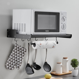 Space Aluminum <b>Microwave</b> Oven Rack <b>Wall</b> Mounted Kitchen Storage <b>Bracket</b> Rectangle Eco-Friendly - Product Image 1