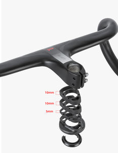 Promend 700C <span class=keywords><strong>Gravel</strong></span> Bike Racing <span class=keywords><strong>Manillar</strong></span> Stem <span class=keywords><strong>Manillar</strong></span> de bicicleta de una pieza de aluminio <span class=keywords><strong>integrado</strong></span> con cable interior 420/400 - Product Image 2