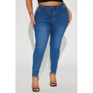 Vibe Check Curvy Stretch Skinny Jeans - Medium Wash Ripped Jeans Colombians Hot Sale Woman High Waist Skinny Jeans High Stretch