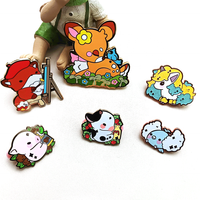 Épingles de dessin animé en métal personnalisées de haute qualité, artisanat en métal, placage or, émail, badges mignons pour cadeau de collection du Nouvel An