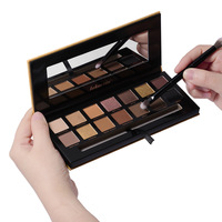 Palette de fards à paupières scintillants personnalisée avec logo de marque privée, 14 couleurs, maquillage pour les yeux, cosmétiques en gros, faible MOQ