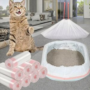 Ensemble de toilettes pour chat de grande taille avec désodorisant, comprend du sable et une litière pour chat, ensemble complet d'accessoires pour chaton, fabriqué en plastique PLA - Product Image 1