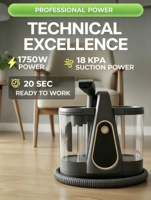 Nettoyeur de tapis portable à vapeur pour animaux domestiques, machine de nettoyage des taches et des salissures pour canapés avec une aspiration puissante et un nettoyage automatique