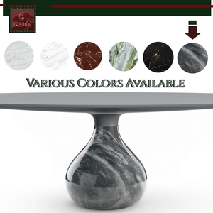 Mesa de Comedor GOLDKING de Mármol de Lujo con Diseño de Gota de Agua, Resistente a Arañazos y Manchas, para Villas de Alta Gama, Comedores de Lujo y Hoteles - Product Image 1